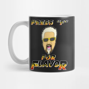 Press F for flavor spicy chef meme flames Mug